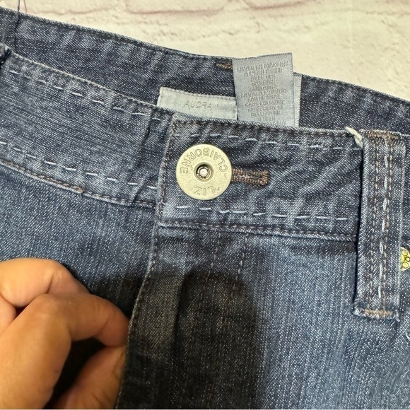 LIZ CLAIBORNE JEANS “AUDRA” bootcut fit women’s dark wash denim pants Sz 12 EUC - Picture 16 of 16